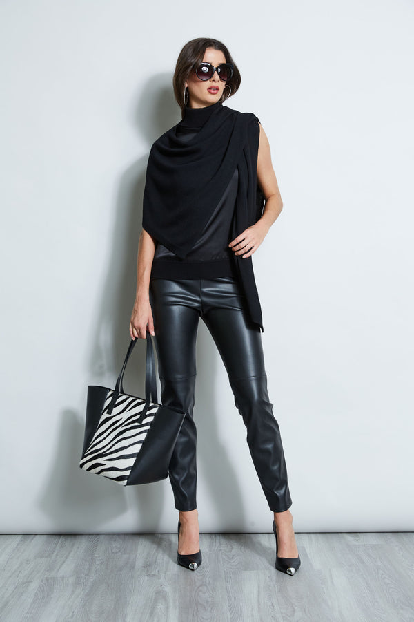 Sleeveless Satin Front Sweater