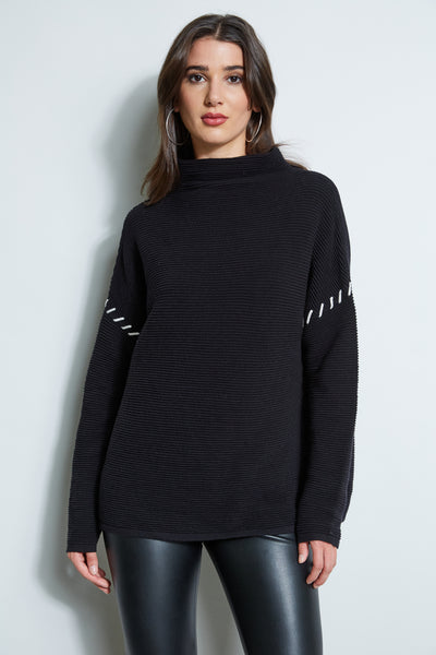 T-Tahari Stitched Shoulder Sweater Image 1