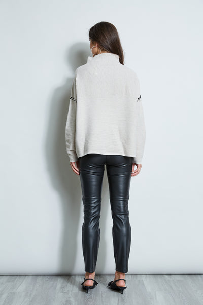T-Tahari Stitched Shoulder Sweater Image 3