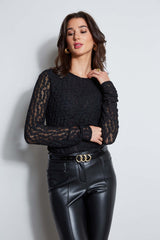 Lace Long Sleeve Knit