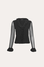 Ruffle Silk Shirt