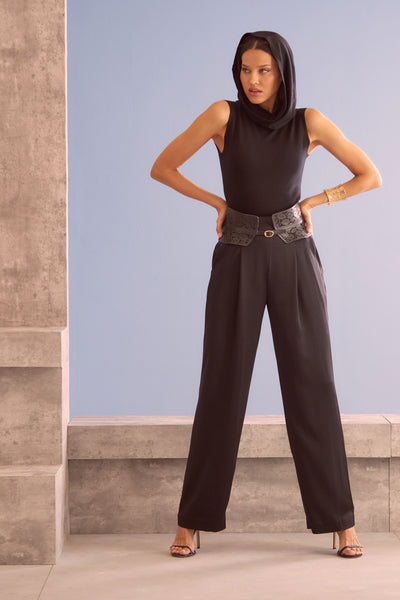 Convertible Cowl Wool Sweater Image 5