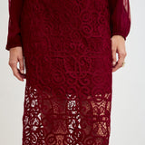 Crochet Lace Midi Skirt