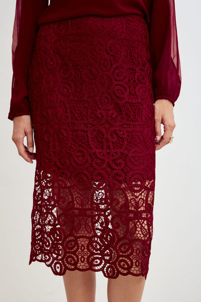 Crochet Lace Midi Skirt Image 5