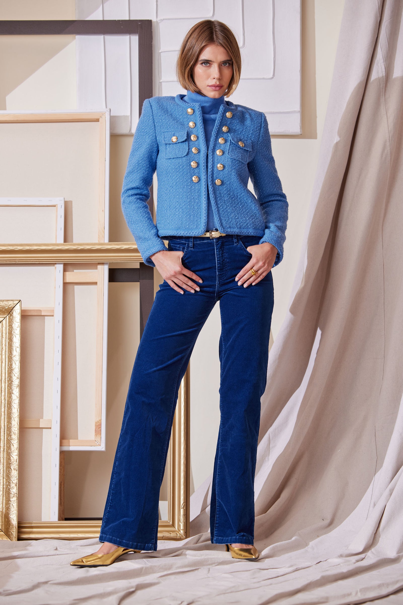 Boucle Button Jacket Elie Tahari