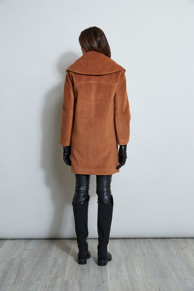 Brushed Double Breasted Coat Image 6