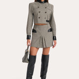 LOUISA ITALIAN PLAID MINI SKIRT in plaid