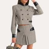 LOUISA ITALIAN PLAID MINI SKIRT in plaid
