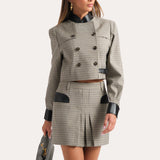 LOUISA ITALIAN PLAID MINI SKIRT in plaid