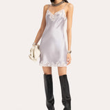 Bria Silk Lace Slip Dress