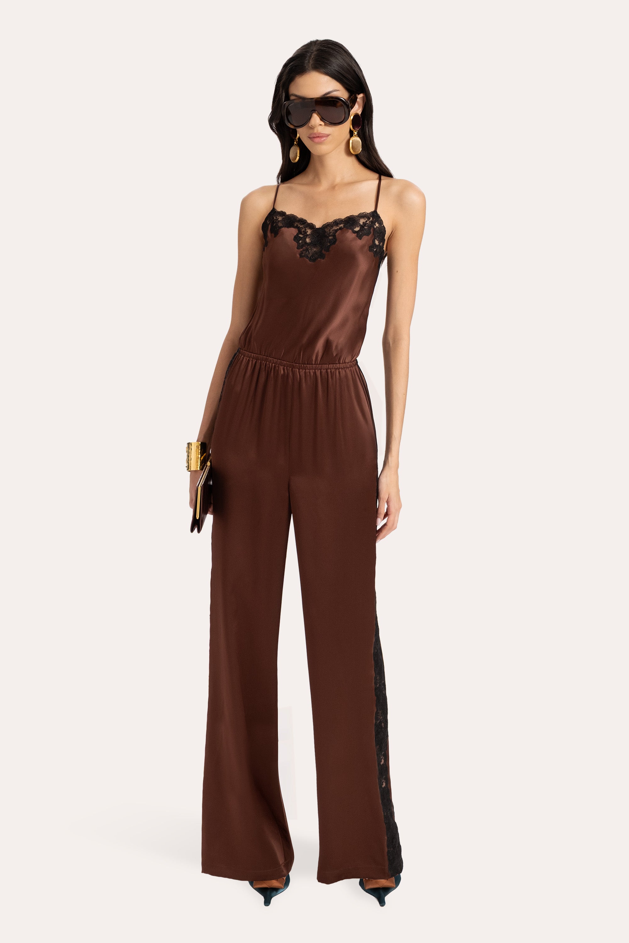 Cecilia Silk Lace Jumpsuit