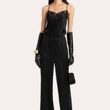 Cecilia Silk Lace Jumpsuit