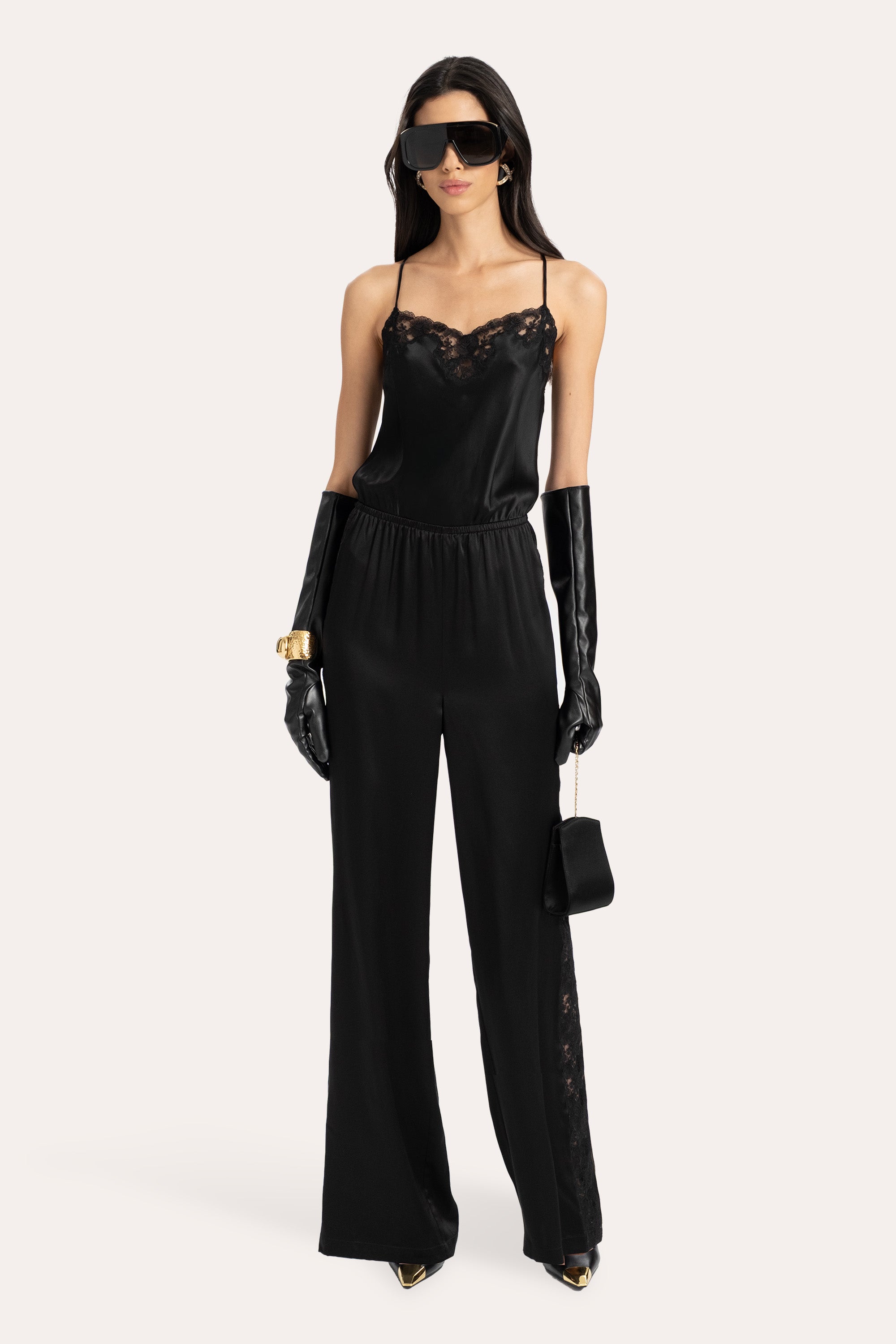 Cecilia Silk Lace Jumpsuit