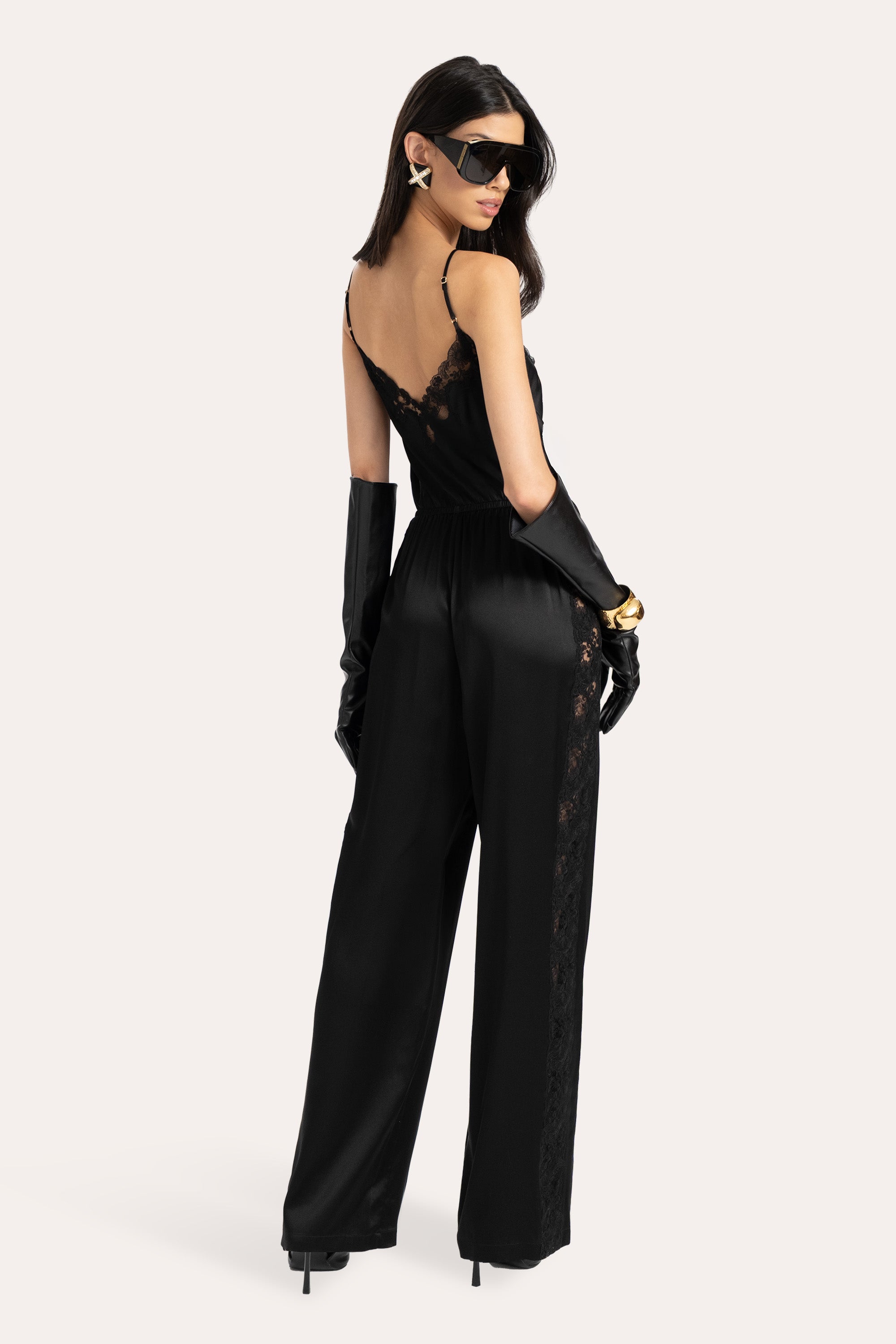Cecilia Silk Lace Jumpsuit