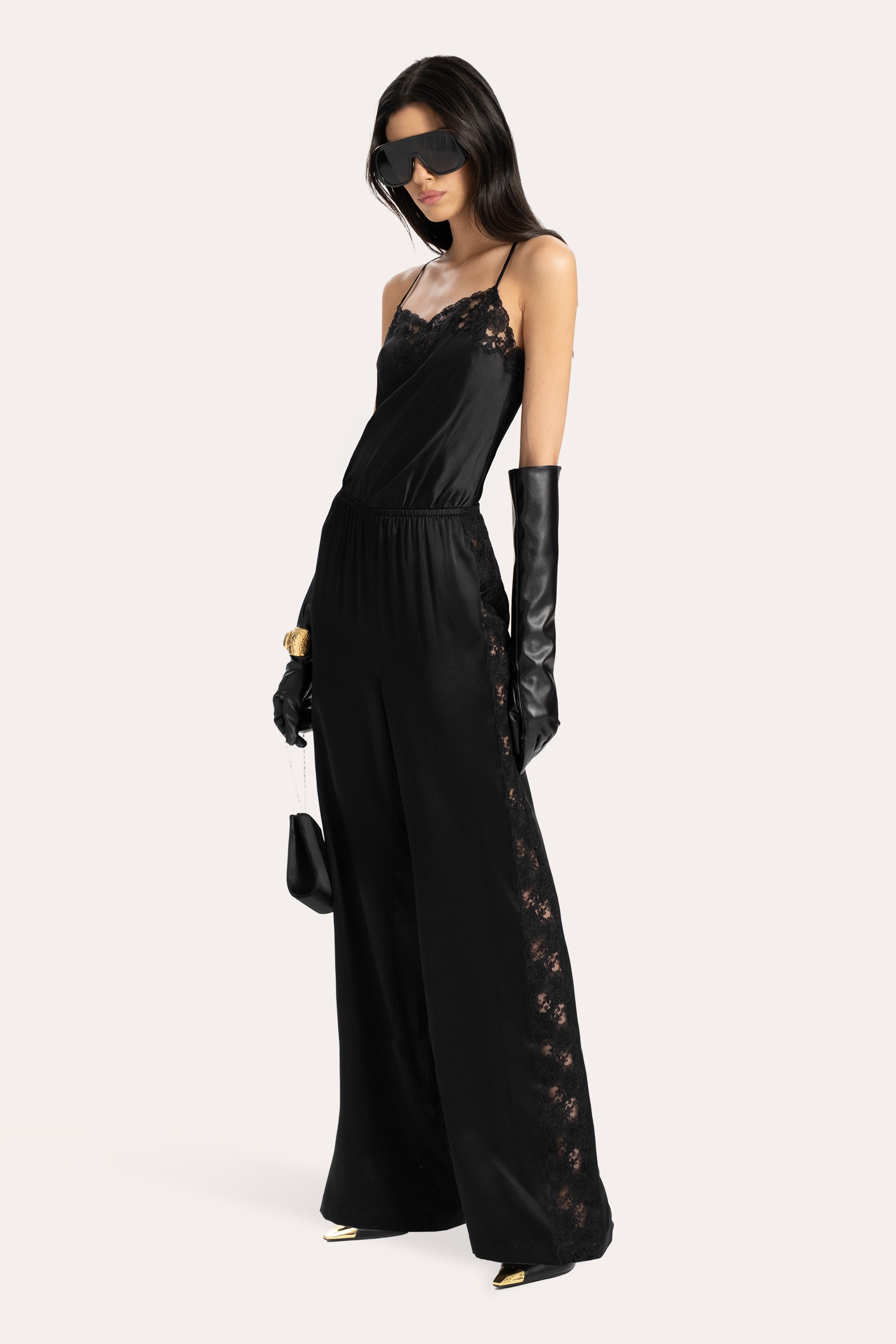 Cecilia Silk Lace Jumpsuit