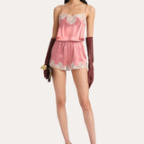 Carly Silk Lace Romper