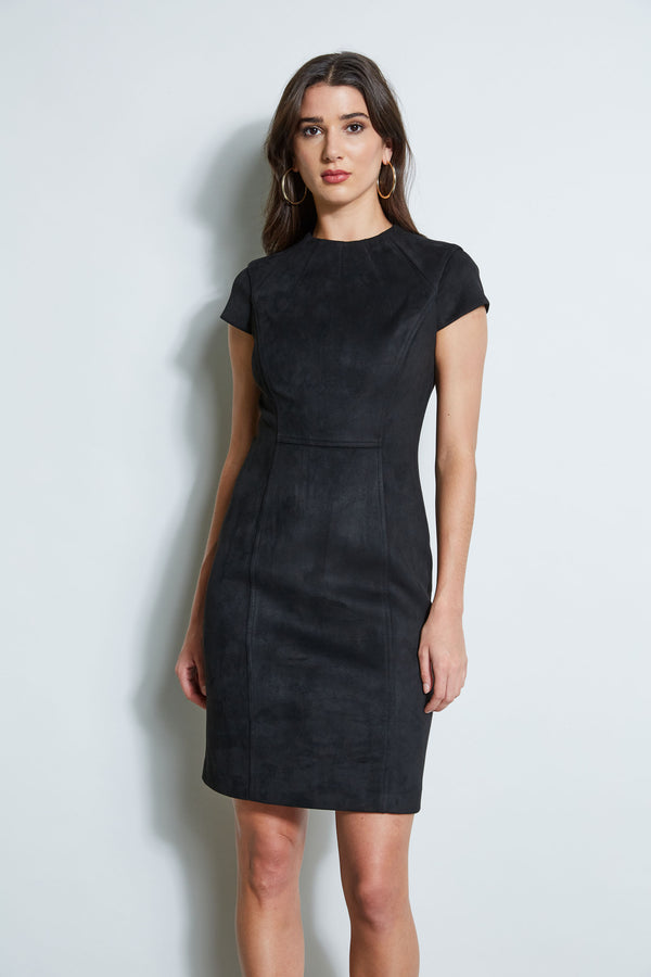 Vegan Suede Dart Dress