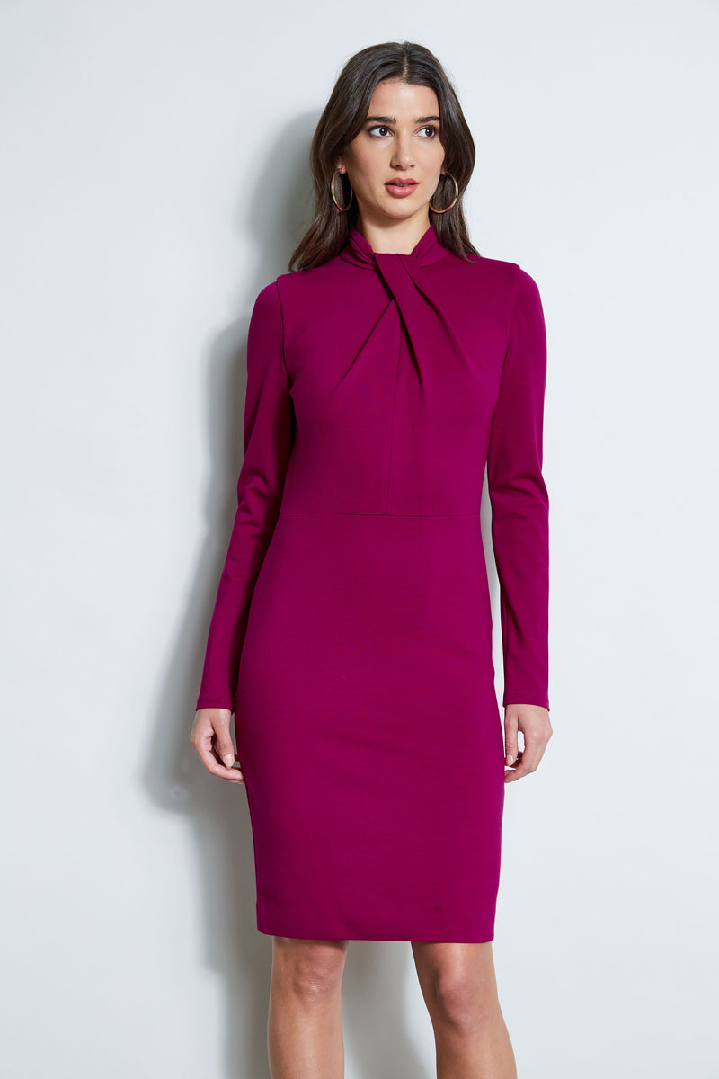 Twist Knit Long Sleeve Dress