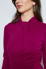 Twist Knit Long Sleeve Dress