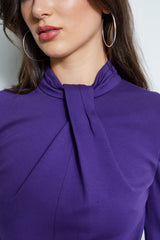Twist Knit Long Sleeve Dress