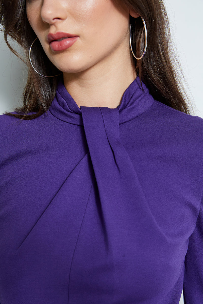 Twist Knit Long Sleeve Dress