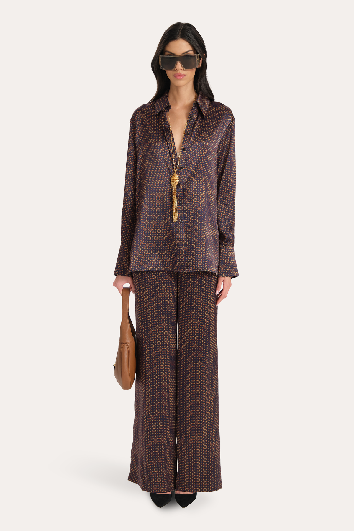 Gabrielle Reversible Silk Pants