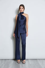 Satin Fit & Flare Pant