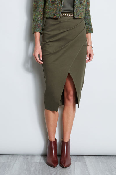 Midi Knit Wrap Skirt Image 1