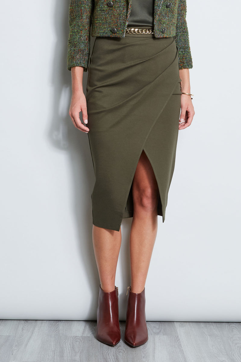 Midi Knit Wrap Skirt