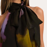 EMILIA  SILK PRINTED GOWN in ECLIPSE PETALS