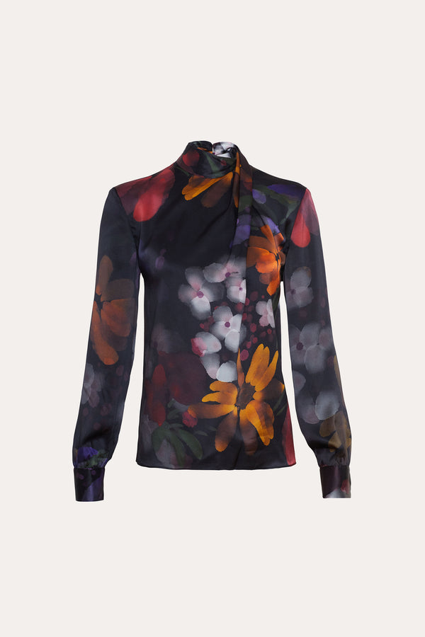 Midnight Blossom Print Top