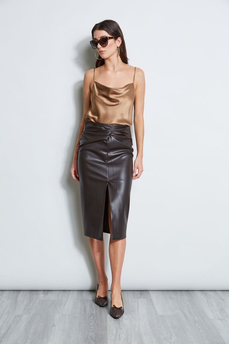 Autumn Pu Leather Skirt Women | Leather Midi Skirt Women | Elegant Leather  Skirt - 2023 - Aliexpress