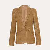 Crocodile Panel Blazer
