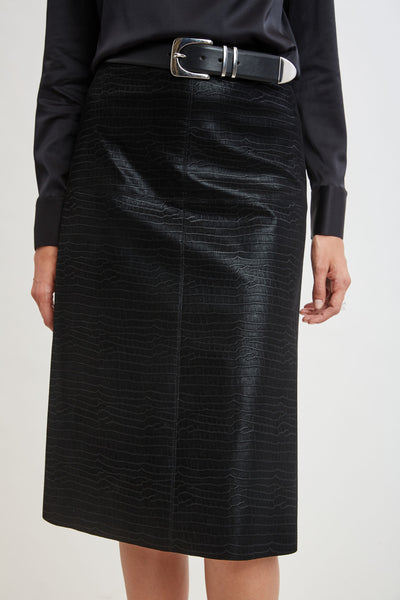 Croc Midi Skirt Image 5