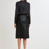 Croc Midi Skirt