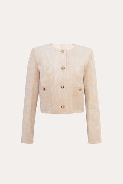 Cropped Corduroy Jacket Image 1