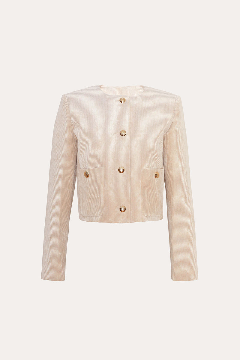 Cropped Corduroy Jacket