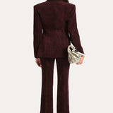 CATALINA ITALIAN CORDUROY JACKET in BURGUNDY