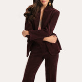 CATALINA ITALIAN CORDUROY JACKET in BURGUNDY