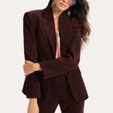 CATALINA ITALIAN CORDUROY JACKET in BURGUNDY