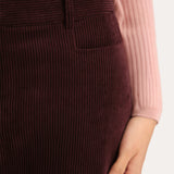 CATALINA ITALIAN CORDUROY PANTS in BURGUNDY