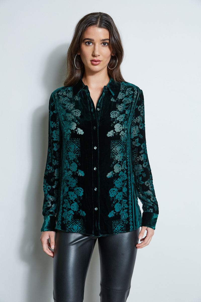 Tapestry Velvet Burnout Shirt