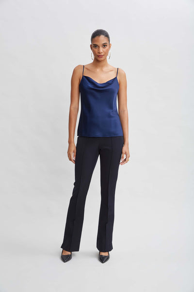 Crepe Seam Slit Flare Pant Image 3