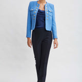 Crepe Seam Slit Flare Pant
