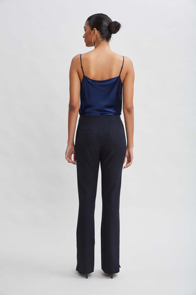 Crepe Seam Slit Flare Pant Image 5