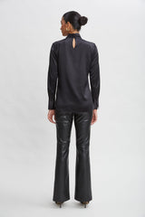 Silk Twist Neck Shirt