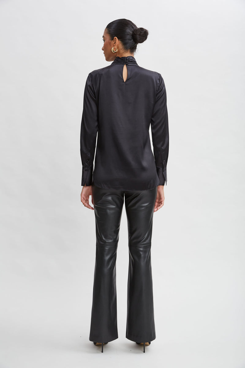 Silk Twist Neck Shirt