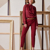 Pintuck Slim Pant
