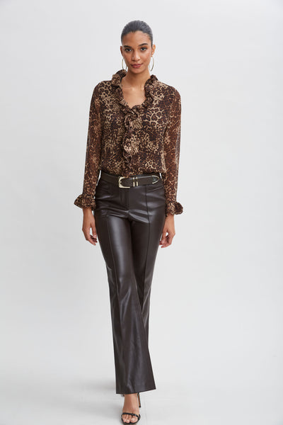 Crinkle Chiffon Safari Blouson Shirt Image 2