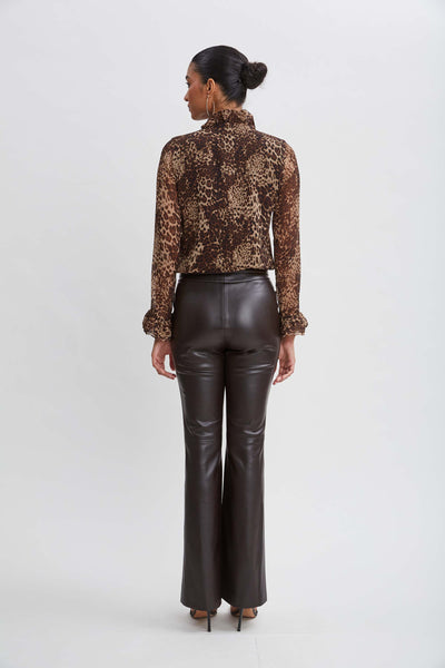 Crinkle Chiffon Safari Blouson Shirt Image 5